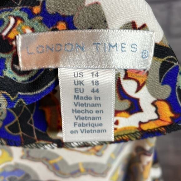 London Times medallion print shift dress - Picture 5 of 6